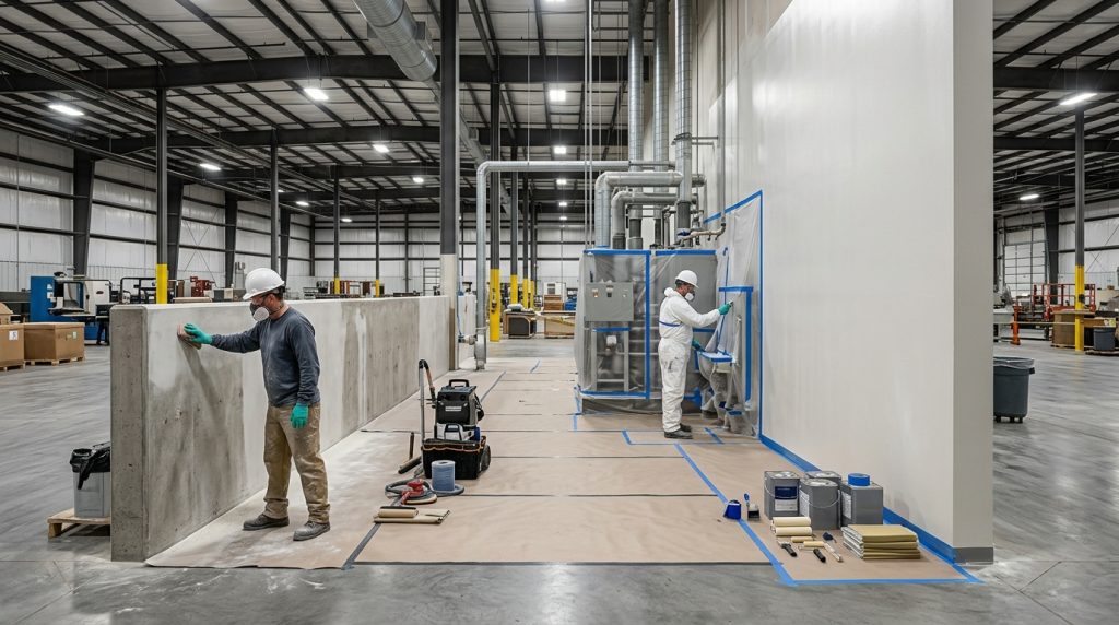 Careful Prep, Protection & a Clean Finish in industrial painting